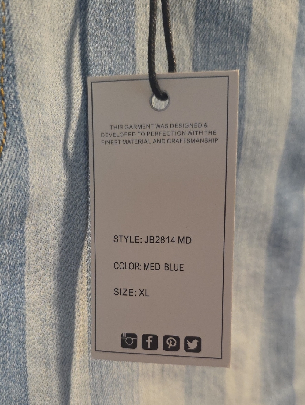Judy Blue High Rise Medium Wash Stars and Stripes Denim Skirt - Picture 6 of 10